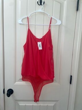 Lush Coral-Pink V-Neck Slip Dress